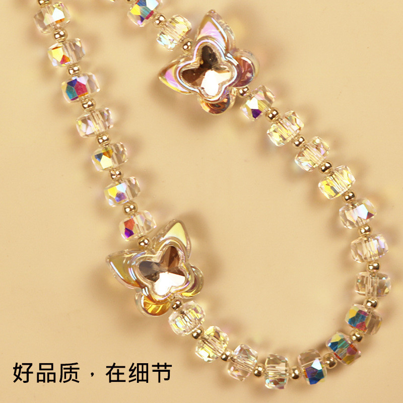 Phụ kiện điện thoại di động Bướm pha lê Dây chuyền điện thoại di động Đính cườm diy Dây buộc điện thoại di động Dây buộc Mặt dây chuyền cao cấp Mặt dây chuyền thành phẩm Bán buôn chống sốc