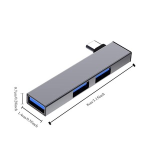 HUB USB-C VOIDLESS, Bộ chia Type-C hợp kim nhôm khuỷu tay, Bộ chuyển đổi máy tính xách tay 3 TRONG 1 tốc độ cao đa năng Phụ kiện máy tính