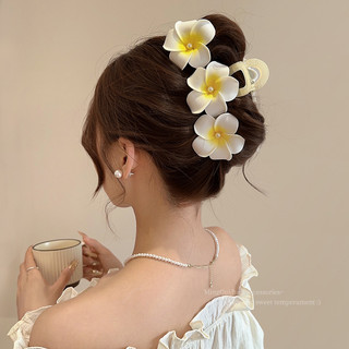 Frangipani Grab Kẹp Nữ 2026 Mới Cao Cấp Cảm Ứng Hoa Cá Mập Kẹp