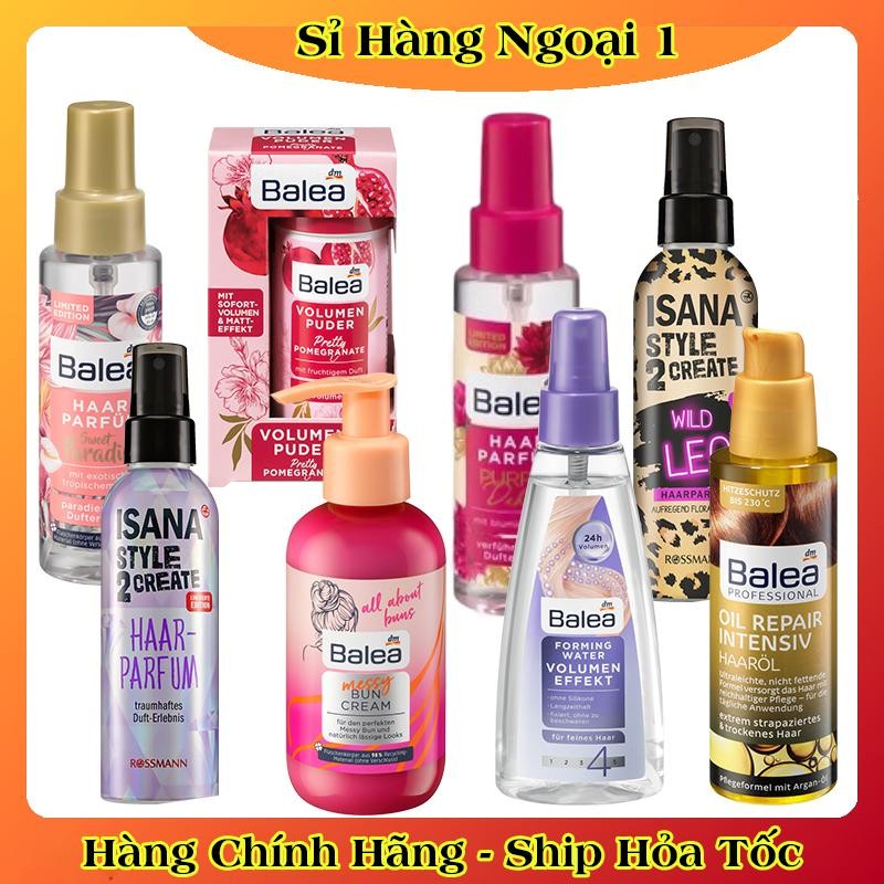 Bộ Kem làm phồng tóc, bột phồng tóc, xịt nước hoa tóc, dưỡng tóc Balea của Đức- Nội địa Đức Đủ Bill