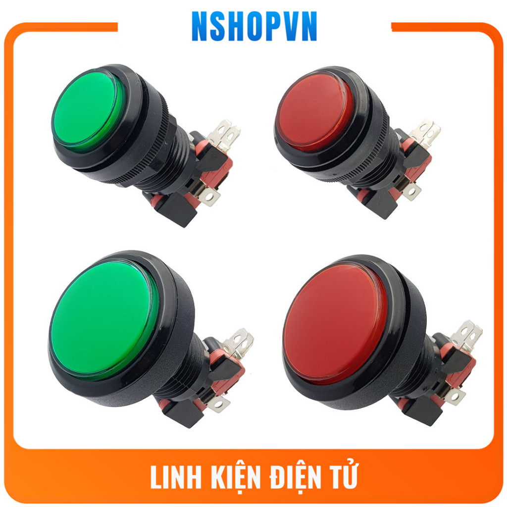 Nút nhấn điều khiển trò chơi mặt nút tròn 33mm, 45mm màu đỏ, màu xanh ...