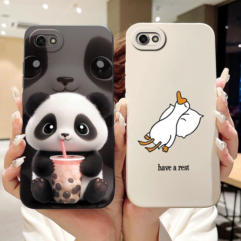 Ốp lưng Vivo Y81i 1812 Y81 1808 Thời trang thẩm mỹ Ốp lưng sơn gấu trúc dễ thương Vivo Y81 1803 Ốp điện thoại V1732A 1808i