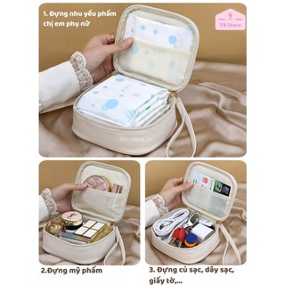 Túi đựng phụ kiện và mỹ phẩm nhỏ Twinkle little star da PU cao cấp dáng vuông