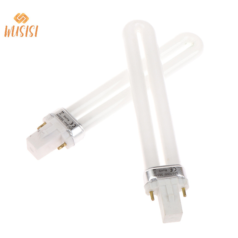 [Wusisi] Ống bóng đèn UV hình chữ U 9W / 12W cho máy Gel LED Máy sấy đèn bảo dưỡng nghệ thuật móng tay MỚI