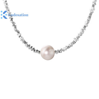 Kudosation Thời Trang Xương Đòn Dây Xích Gãy Bạc Không Đều Ngọc Trai Vòng Cổ Vòng Tay Cho Nữ Tiệc Cưới Sinh Nhật Vintage Trang Sức Quà Tặng