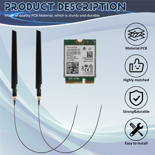 Băng tần kép không dây cho 9560 AC 9560NGW 1.73Gbps Wifi 802.11Ac Bluetooth 5.0 Thẻ Wlan với MHF4 UF.L Ăng-ten 10