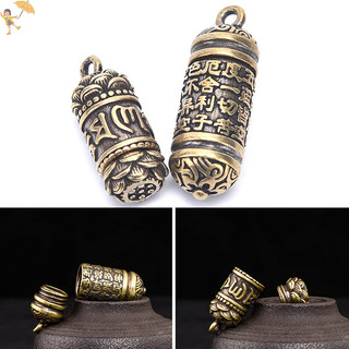 [Gou] Đồng Rỗng Phật Kinh Xi Lanh Mặt Dây Chuyền Móc Khóa Vòng Cổ Trang Sức Hộp Đựng Thuốc VN