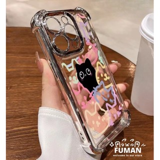 Tương Thích Cho Samsung Galaxy S20 FE A73 A55 A54 A53 A52 A52S A51 A35 A34 A33 A32 A25 A24 4G 5G Ốp Điện Thoại Mềm Trong Suốt Thời Trang Mèo Dễ Thương Có Vỏ Túi Khí Ốp Lưng