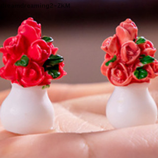 [dreamdreaming] 1 Máy Tính Để Bàn Trang Trí Ô Tô 1 / 12 Nhà Búp Bê Mi Plant Hoa Hồng Chậu Hoa Mẫu Đồ Nội Thất Trang Trí Nhà Phụ Kiện DIY [zkm]