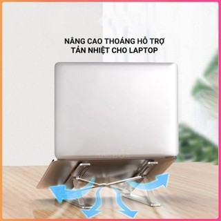 Giá đỡ LAPTOP, MACBOOK, IPAD bằng nhôm có thể điều chỉnh được độ cao, đế tản nhiệt kê laptop nhôm SUNND