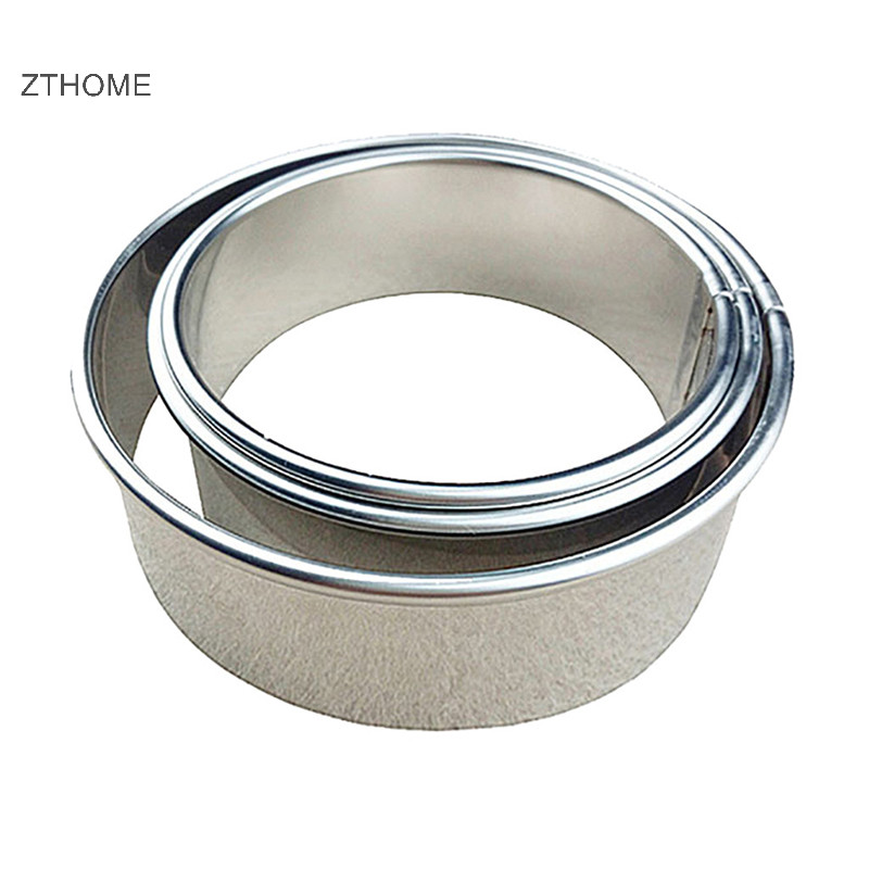 Zthome 3 Kích Thước Thép Không Gỉ Tròn Bánh Bao Bọc Khuôn Cắt Dụng Cụ Làm Cookie HOT