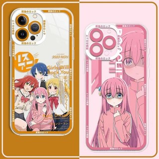 Anime Bocchi The Rock Gotoh Hitori Yamada Ryo Ốp Lưng Cho Iphone 15 Pro Max 11 12 13 14 Pro Max Vỏ Mềm Dễ Thương Trong Suốt Silicon Vuông Chống Sốc Mắt Thiên Thần Trong Suốt