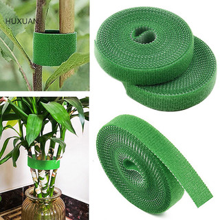 Huxuan 1 / 3 / 5M Dây buộc thực vật bằng Nylon Có thể tái sử dụng Móc vòng dây buộc màu xanh lá cây Băng keo tre Hỗ trợ bọc mía tại nhà Phụ kiện sân vườn RFT