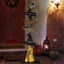 Chổi phù thủy Halloween có đèn CHEESELY, bằng gỗ có đế trang trí chổi phù thủy Halloween, Trang trí sân vườn ma chất lượng cao Chổi phù thủy có dơi cho bữa tiệc tại nhà Halloween