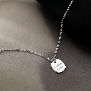 S925 Bạc Chữ Vòng Cổ Đơn Giản Thời Trang Nữ Món Quà Trang Sức
