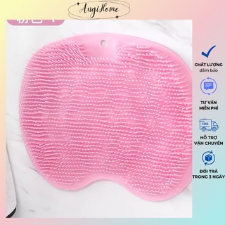 Tấm Silicon Chà Lưng, Chà Chân Dán Tường Có Móc Treo ANGIHOME