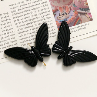Dark Series mô phỏng nổi bật lỗ thẳng bướm diy phụ kiện Acrylic Bông tai kẹp tóc vỏ điện thoại vật liệu bán buôn