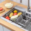 GIÁ ĐỠ GÁC BỒN RỬA CHÉN INOX - Điều Chỉnh Độ Dài, Thoát Nước Tiện Lợi
