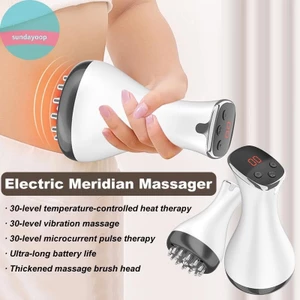 Sund Điện Kinh Tuyến Bàn Chải Gua Sha Máy Mát Xa Toàn Thân Rung Nén Nóng Cạo Lymphatic Thoát Nước Máy Đốt Mỡ VN