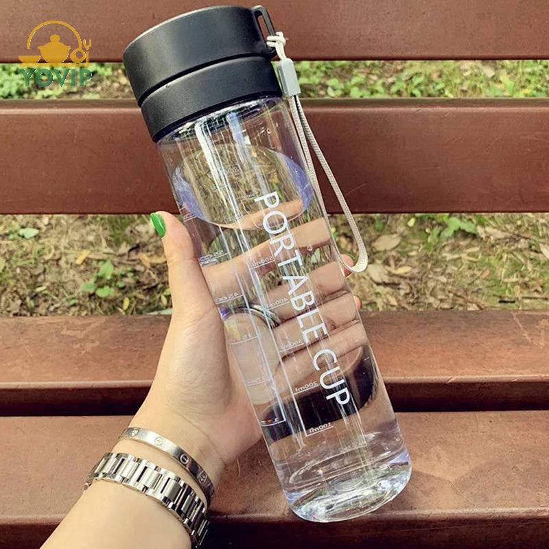 YOVIP 600ml Dung Tích Lớn Thể Thao Trái Cây Chanh Nước Uống Chai Infuser Trong Suốt Di Động Nhựa Nước VN