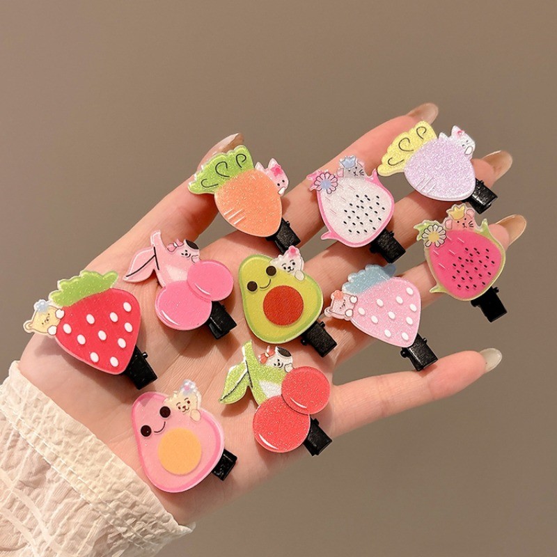 Bộ 10 Kẹp Tóc mái Nhiều Màu Sắc Phong Cách Hàn Quốc Dễ Thương Cho Phụ Nữ