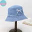 Sund Mới Thêu Cotton Denim Xô Mũ Nữ Ngoài Trời Che Nắng Người Cá Mũ Dành Cho Học Sinh Quà Tặng Mặt Trời VN