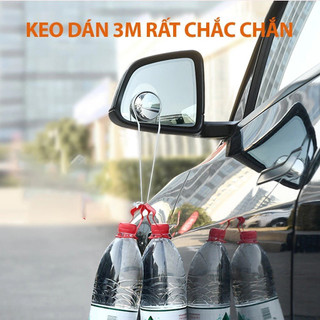 Bộ 2 gương cầu lồi ô tô 360 độ cao cấp, gương chiếu hậu xe hơi , kính lồi gắn gương oto xóa điểm mù