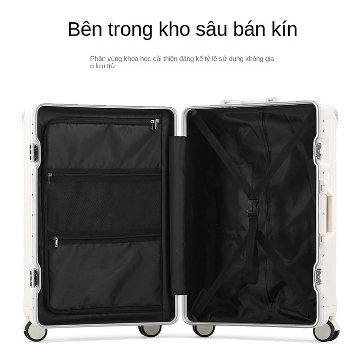 Valy du lịch đẹp thời trang Vali khung nhôm Valy kéo 360 độ Vali mật khẩu Va li du lịch bền chắc Bánh xe xoay êm ru – 7