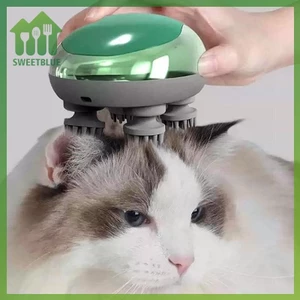 SWEET Máy Mát Xa Đầu Điện Mutifunctional Mèo Chó Máy Mát Xa Da Đầu Có Thể Sạc Lại Tiếp Xúc Cơ Thể Thú Cưng Thư Giãn Chăm Sóc Sức Khỏe Máy Mát Xa n