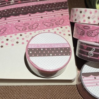 Băng trang trí RISEDOT, Băng dán dâu tây đôi cánh thiên thần, Băng DIY ngôi sao Kawaii
