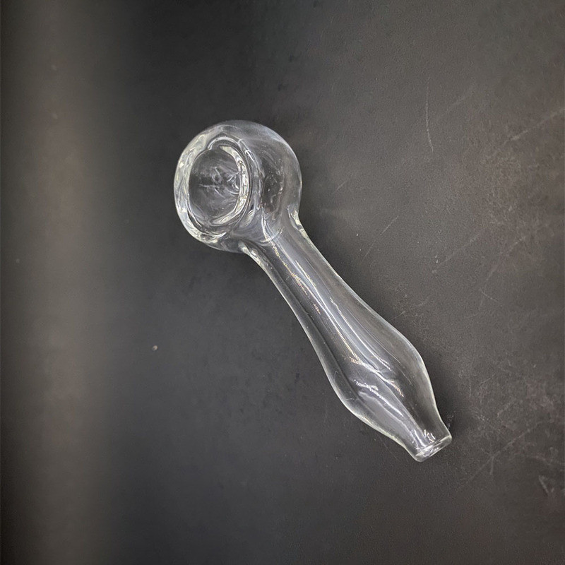 Thìa thủy tinh Borosilicate thổi tay - 500°Ống hút ống ngậm chịu nhiệt C
