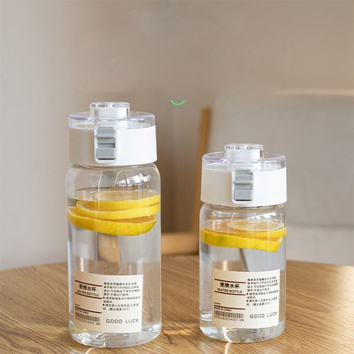 【24H】 Bình Nước Thể Thao MUJI – 3 Size 350ml/550ml/800ml, Nhựa Cao Cấp, Nắp Kín Chống Rò Rỉ