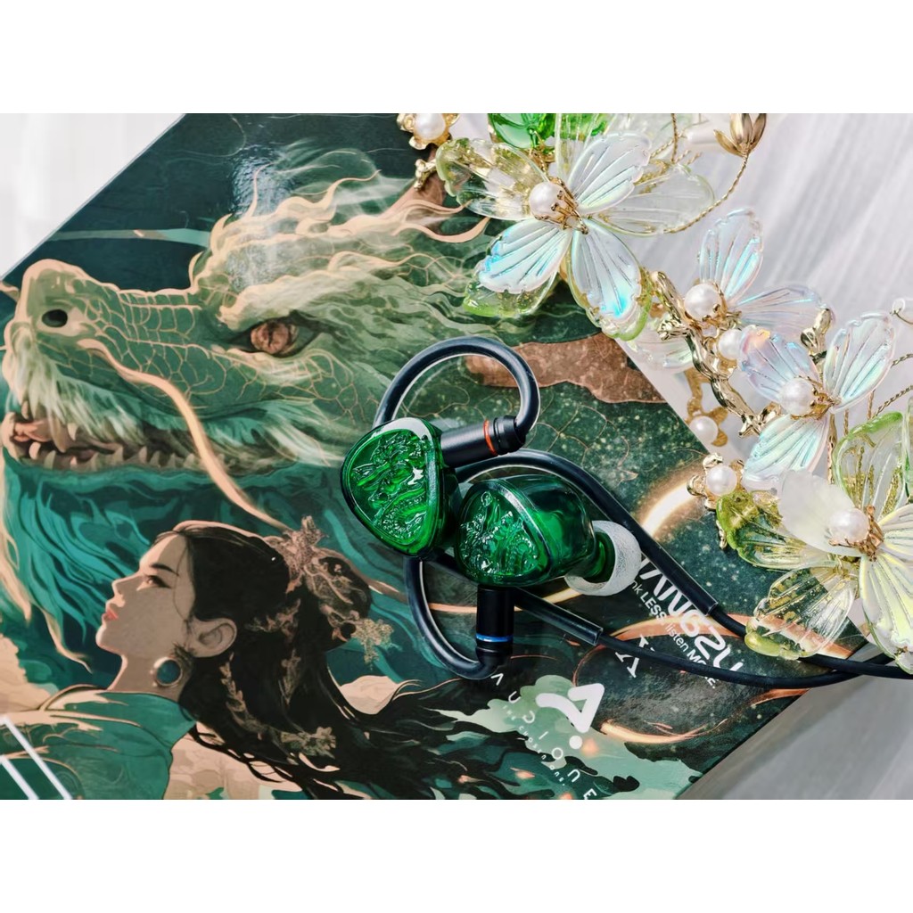 TangZu Waner 2 Jade Dragon Dynamic Driver Tai nghe nhét tai Âm thanh chất lượng cao Thoải mái khi đeo tai có dây WanerII Xanh lá cây | BigBuy360 - bigbuy360.vn