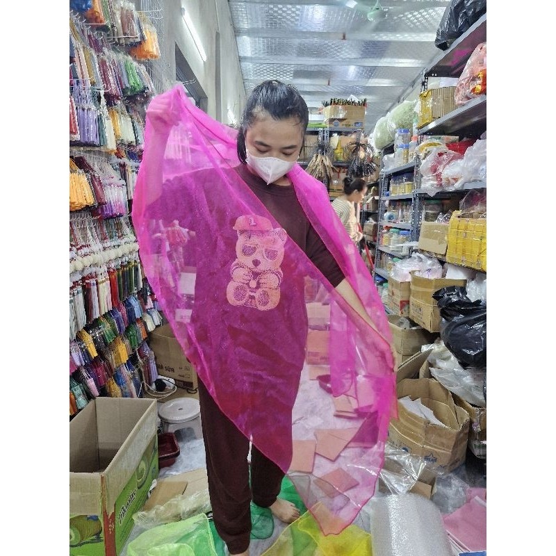 Dải lụa múa vải voan cát ánh kim vải múa dân tộc thái dùng để biểu diễn văn nghệ