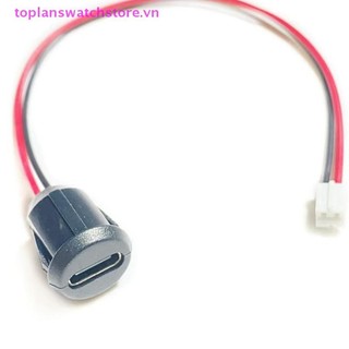 Toplanswatchstore USB-C 2Pin Ổ cắm sạc dòng điện cao USB Type C Đầu nối nữ chống nước VN