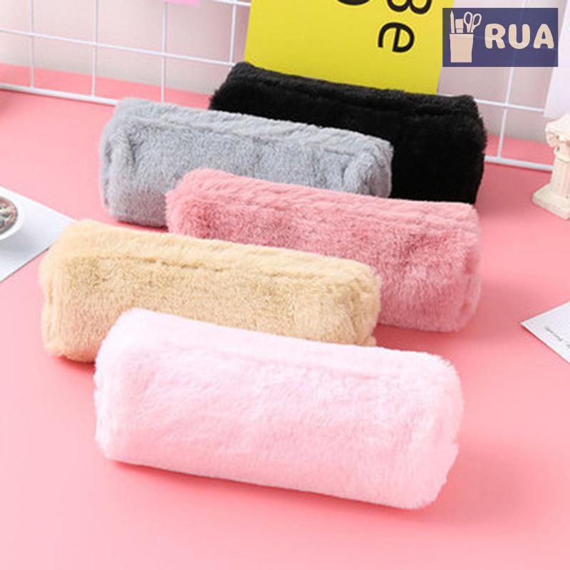 RUA Thời trang dễ thương Dây kéo sang trọng Túi đựng bút chì Trường học Đồ dùng văn phòng phẩm Túi đựng ví Lưu trữ Túi trang điểm dễ thương Hộp bút chì Mới