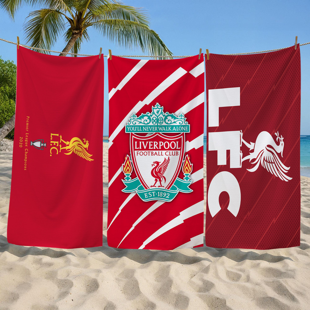 Khăn tắm vách ngăn Logo Liverpool FC, Khăn tắm bể bơi đi biển, Quà tặng kỷ niệm sinh nhật