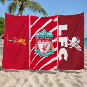 Khăn tắm vách ngăn Logo Liverpool FC, Khăn tắm bể bơi đi biển, Quà tặng kỷ niệm sinh nhật