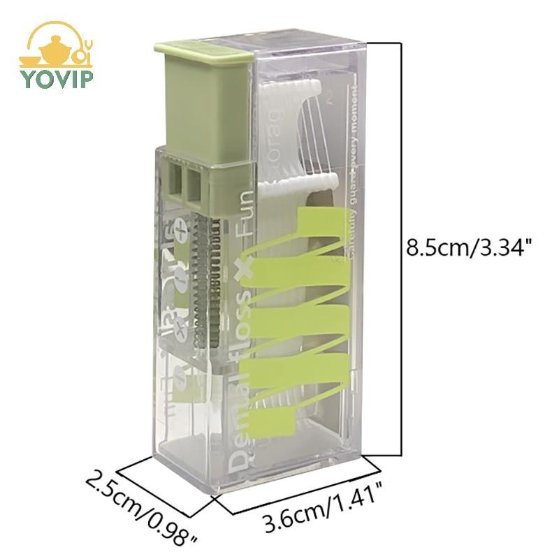 YOVIP Hộp Bảo Quản Chỉ Nha Khoa Tự Động Chăm Sóc Vệ Sinh Răng Miệng Hộp Đựng Nha Khoa Di Động Tiện Lợi Với 10 Chiếc Nha Khoa Floloss VN