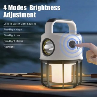 [CRUSH] Bóng đèn LED, Lều sạc chống nước IPX4 Đèn cắm trại, Đèn pin có độ sáng cao di động Đèn thị trường ban đêm mờ vô cấp Đi bộ đường dài