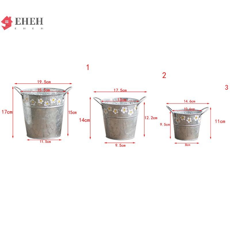DỄ DÀNG Chậu hoa sắt cổ điển Bình hoa để bàn Cây ban công Xô trồng cây