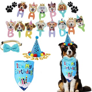 Chó Bandana Chó Trang Trí Sinh Nhật Bộ Tam Giác Chó Sinh Nhật Bandana Cho Nhỏ Vừa Lớn Đồ Dùng Sinh Nhật Cho Chó Nhỏ
