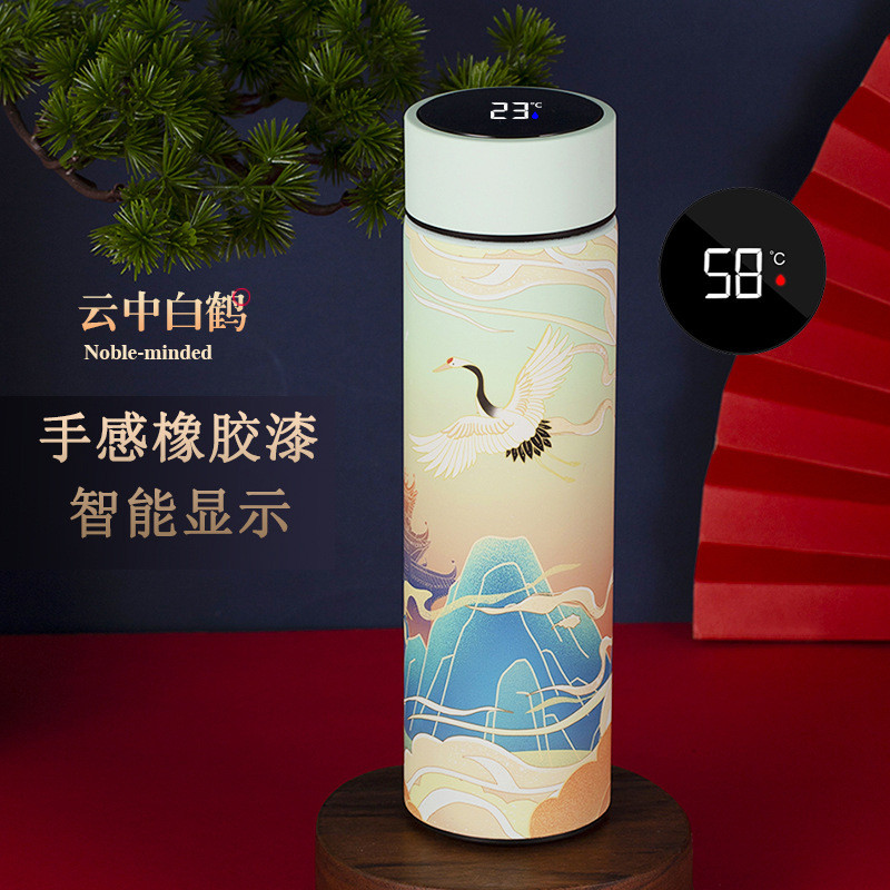 500ML Hiển thị nhiệt độ thông minh Cốc cách nhiệt bằng thép không gỉ 304 chất lượng cao Cốc nước bằng thép không gỉ có thể giữ ấm trong 6-12 giờ