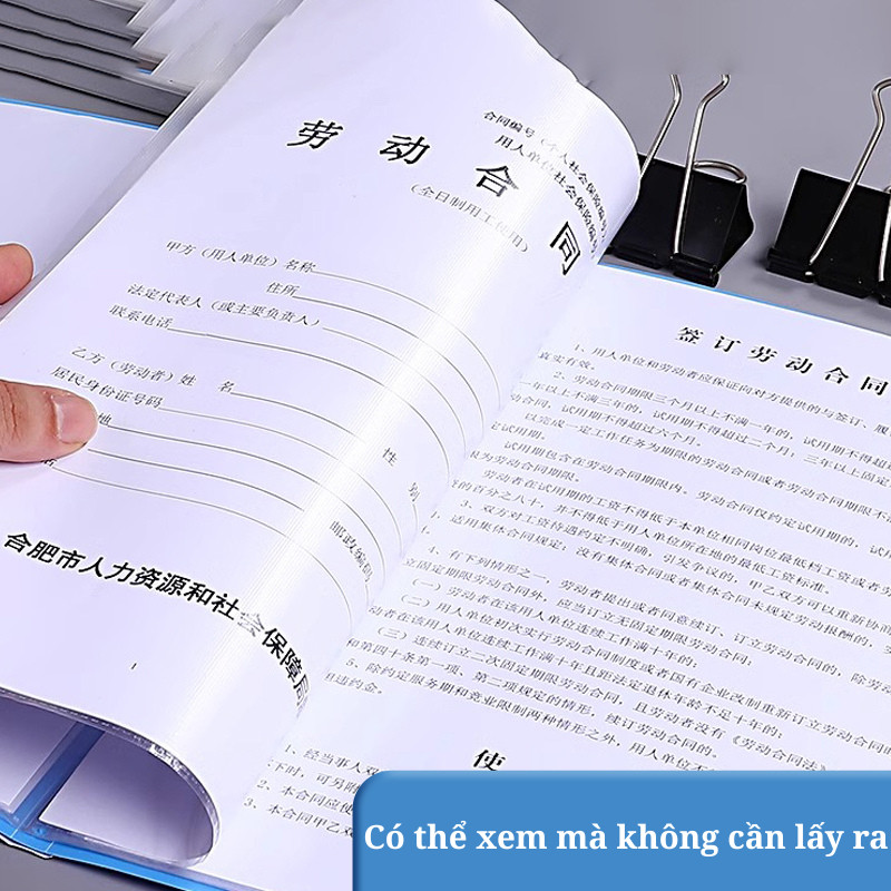 File Đựng Tài Liệu A4 Giá Rẻ -File Kẹp Tài Liệu Chắc Chắn, Bền Đẹp, Lưu Trữ Giấy Tờ Gọn Gàng Chuẩn Văn Phòng