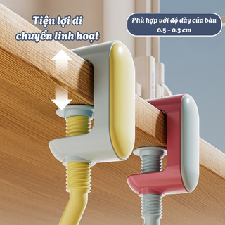 Móc Treo Balo, Túi Xách Để Bàn Xoay 360 Độ, Móc Treo Đồ Đa Năng Gắn Bàn Không Cần Khoan Đục