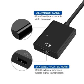 Cáp chuyển đổi 2 trong 1 USB 3.0 sang HDMI 4K VGA Type C cao cấp đa năng tương thích rộng cho tivi máy chiếu laptop