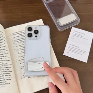 ibumpers Ốp Lưng iPhone Hộp Đựng Gương Trang Điểm Gấp Đơn Giản Cho Iphone 11 12 13 14 15 16 Pro Max