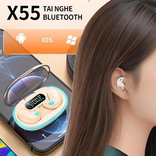 Tai nghe Mini X55 PRO Bluetooth 5.3 X55 Stereo HIFI 9D Hiệu ứng âm thanh Giảm tiếng ồn
