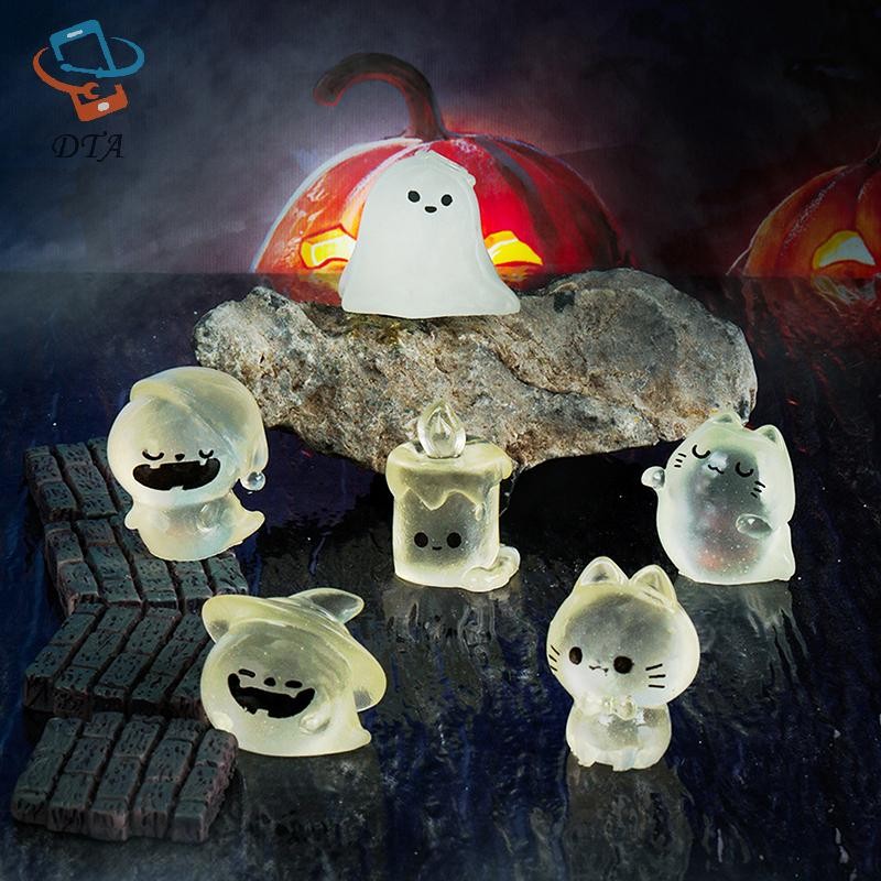 [DTA] Hoạt Hình Dạ Quang Halloween Bí Ngô Ma Đồ Trang Trí Nhỏ Sáng Tạo Nhựa Thủ Công Mô Hình Sáng Tạo DIY Trang Trí Nhà Cửa Phụ Kiện VN