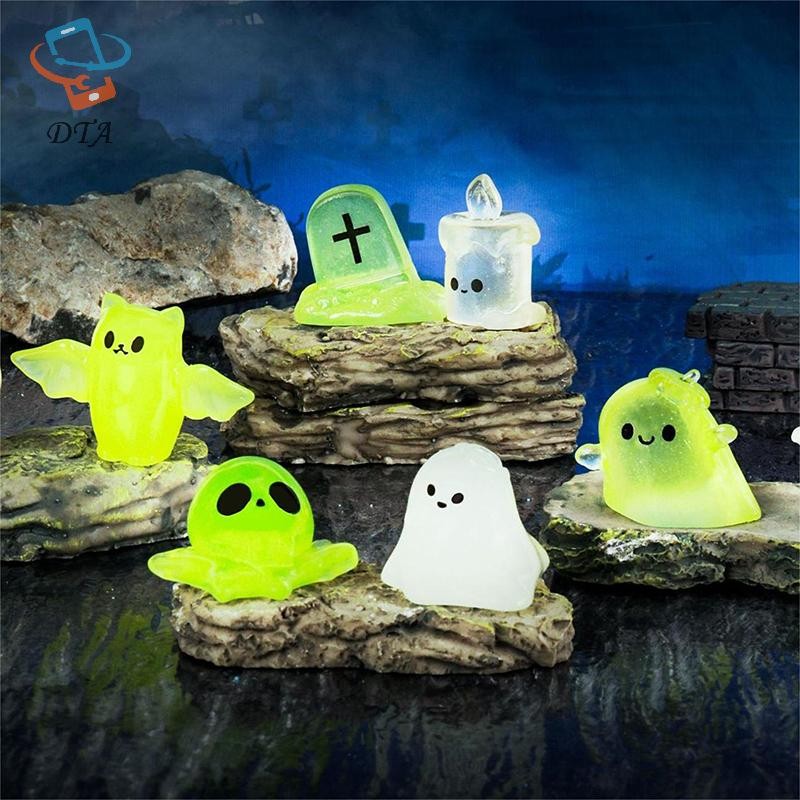 [DTA] Hoạt Hình Dạ Quang Halloween Bí Ngô Ma Đồ Trang Trí Nhỏ Sáng Tạo Nhựa Thủ Công Mô Hình Sáng Tạo DIY Trang Trí Nhà Cửa Phụ Kiện VN